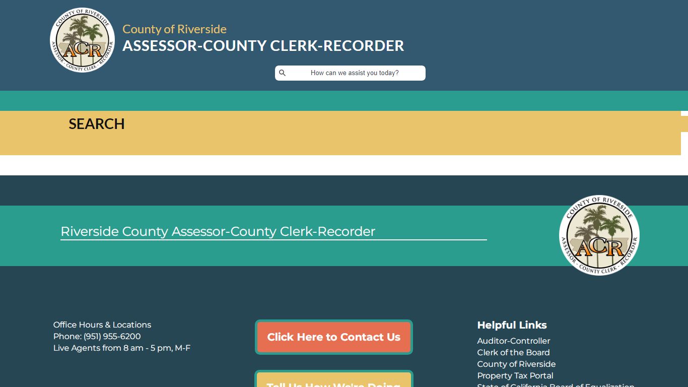 Riverside County Assessor - County Clerk - Recorder - Search